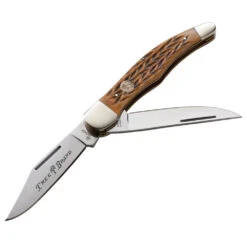 Boker Jigged Brown Bone TS Folding Hunter Knife