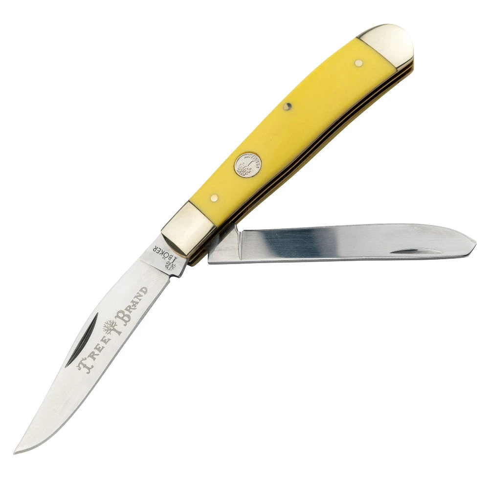 Boker TS 2.0 Yellow Delrin Trapper Folding Knife 1 Boker TS 2.0 Yellow Delrin Trapper Folding Knife