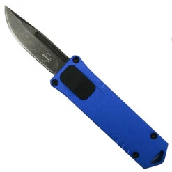 Best Seller 15 Boker Plus Exclusive Blue USB OTF Auto Knife, Black Stonewash D2 Blade