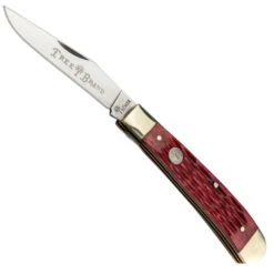 Boker Traditional Series 2.0 Jigged Red Bone Trapper Knife, D2 Satin Blades