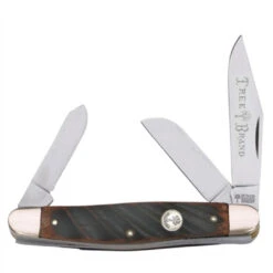 Boker Classic 117474WBB Stockman Washboard Bone Non-Locking Folder Knife, Satin Blades