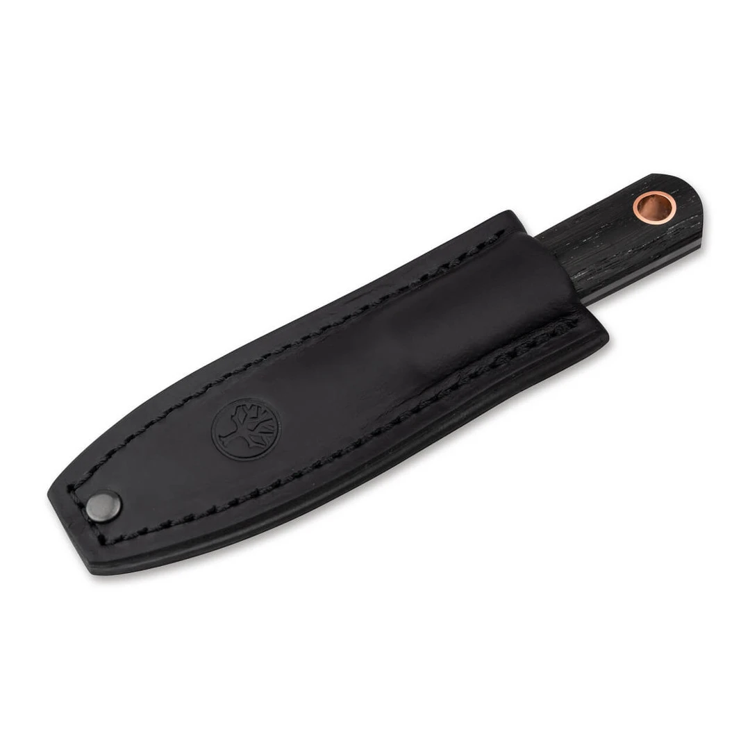 Boker Burnley Barlow BFF Damast Fixed Blade Knife, Bog Oak Handle 2 Boker Burnley Barlow BFF Damast Fixed Blade Knife, Bog Oak Handle - Image 2