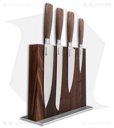 Boker Core 5-Piece Kitchen Knife Set Walnut Wood W/ Magnetic Block 2 Boker Core 5-Piece Kitchen Knife Set Walnut Wood W/ Magnetic Block - Image 2