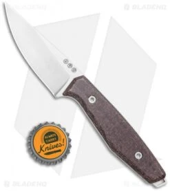 Boker Daily Knives AK1 Drop Point Fixed Blade Knife Brown Micarta (3" Satin) -Boker Sales Store Boker Daily Knives AK1 DP Fixed Brown Micarta 122502 BHQ 118368 jr bottlecap