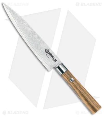 Boker Damascus Olive 3-Piece Kitchen Knife Set Olive Wood 3 Boker Damascus Olive 3-Piece Kitchen Knife Set Olive Wood - Image 3