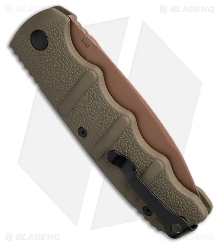 Boker Desert Warrior Kalashnikov Dagger Automatic Knife OD Green (3.3" D2) 2 Boker Desert Warrior Kalashnikov Dagger Automatic Knife OD Green (3.3" D2) - Image 2