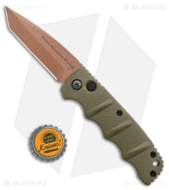 Boker Desert Warrior Kalashnikov Tanto Automatic Knife Green (3.25" D2 Copper) -Boker Sales Store Boker Desert Warrior Kalashnikov Tanto Auto OD Green D2 Copper BHQ 96967 jr bottlecap