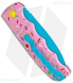 Boker Dessert Warrior Kalashnikov Dagger Automatic Knife (3.25" Blue) Donut -Boker Sales Store Boker Dessert Warrior Kalashnikov Dagger Auto Donut Blue 01KALS72NSOI BHQ 108010 jr side