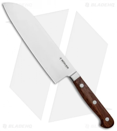 Boker Heritage 7" Santoku Kitchen Knife Walnut Wood -Boker Sales Store Boker Heritage Bread Knife BHQ 122929 jr
