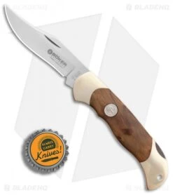 Boker Junior Scout Lockback Knife Thuja Wood (2.6" Satin) 111920 -Boker Sales Store Boker Junior Scout Thuja Wood Satin BHQ 86582 er bottlecap