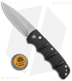 Boker Kalashnikov Drop Point Automatic Knife Black Aluminum (3.25" Stonewash) -Boker Sales Store Boker Kalashnikov Auto Black D2 SW BHQ 144760 jr bottlecap