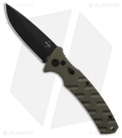 Boker Large Strike Automatic Knife Green Grivory (3.6" Black D2) 06EX901
