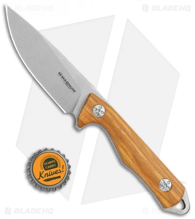 Boker Magnum Hking Companion Fixed Blade Knife Olive Wood (3.75" SW) 4 Boker Magnum Hking Companion Fixed Blade Knife Olive Wood (3.75" SW) - Image 4