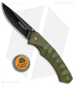 Boker Magnum Iguanodon Liner Lock Knife OD Green G-10 (3.3" Black SW) 01SC072 -Boker Sales Store Boker Magnum Iguanodon LL OD Green G 10 Black SW 01SC072 BHQ 118403 jr bottlecap