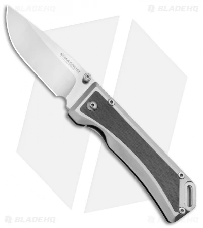 Boker Magnum Metal Frame Lock Knife Gray G-10 (3.4" Satin) 01MB704 1 Boker Magnum Metal Frame Lock Knife Gray G-10 (3.4" Satin) 01MB704