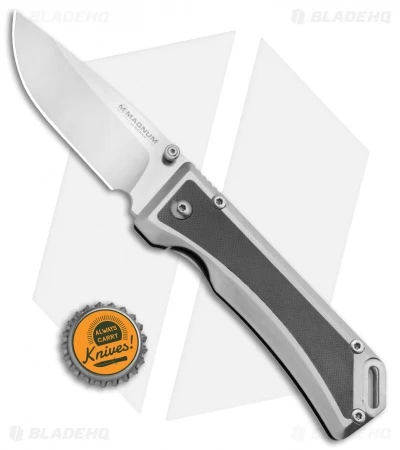 Boker Magnum Metal Frame Lock Knife Gray G-10 (3.4" Satin) 01MB704 4 Boker Magnum Metal Frame Lock Knife Gray G-10 (3.4" Satin) 01MB704 - Image 4