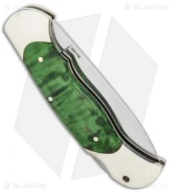 Boker Optima 150th Anniversary Lockback Knife Curly Birch (3.6" Satin) 116122 -Boker Sales Store Boker Optima 150th Anniversary LB Curly Birch Satin 116122 BHQ 94444 jr side