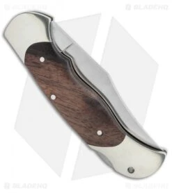 Boker Optima Folding Lockback Knife Walnut Set 1 (3.6" Satin) 113113 -Boker Sales Store Boker Optima Folding Lockback Knife Walnut Set 1 3.6in Satin 113113 BHQ 111595 LS Side