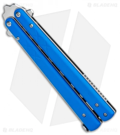 Boker Plus Balisong Trainer Butterfly Knife Blue G-10 (4" Satin) 2 Boker Plus Balisong Trainer Butterfly Knife Blue G-10 (4" Satin) - Image 2