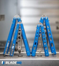 Boker Plus Mini Balisong Trainer Blue G-10 (3.25" Satin) 01BO716SOI -Boker Sales Store Boker Plus Balisong Trainer Butterfly Knife Blue G 10 Satin 01BO713 BHQ 99634 kp cnc web 2