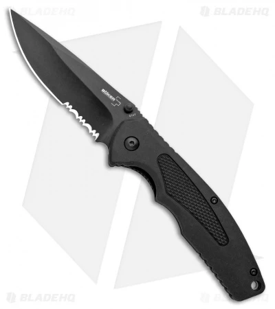 Boker Plus Gemini NGA Spring Assisted Knife Black (3.5" Black Serr) 01BO503 1 Boker Plus Gemini NGA Spring Assisted Knife Black (3.5" Black Serr) 01BO503