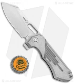 Boker Plus Leviathan Frame Lock Knife Stainless (3.1" Stonewashed) 01BO752 -Boker Sales Store Boker Plus Leviathan FL Stainless SW 01BO752 BHQ 97548 jr bottlecap