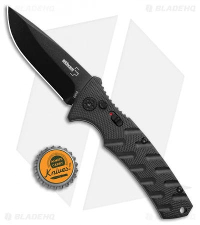 Boker Plus Strike Drop Point Automatic Knife (3.25" Black D2) 4 Boker Plus Strike Drop Point Automatic Knife (3.25" Black D2) - Image 4