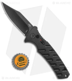 Boker Plus Strike Bowie Automatic Knife Black (3.25" Black ) -Boker Sales Store Boker Plus Strike Bowie Auto Black Black BHQ 125300 jr bottlecap