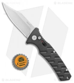 Boker Plus Strike Bowie Automatic Knife Black (3.25" Stonewash D2) -Boker Sales Store Boker Plus Strike Bowie Auto Black SW 01BO429NSOI BHQ 97034 jr bottlecap