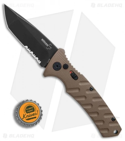 Boker Plus Strike Tanto Automatic Coyote Brown (3.25" Black SW Serr) 01BO425N 4 Boker Plus Strike Tanto Automatic Coyote Brown (3.25" Black SW Serr) 01BO425N - Image 4