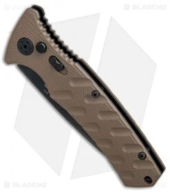 Boker Plus Strike Tanto Automatic Coyote Brown (3.25" Black SW Serr) 01BO425N 11 Boker Plus Strike Tanto Automatic Coyote Brown (3.25" Black SW Serr) 01BO425N -Boker Sales Store Boker Plus Strike Tanto Coyote Brown black sw serr BHQ 67885 er spine