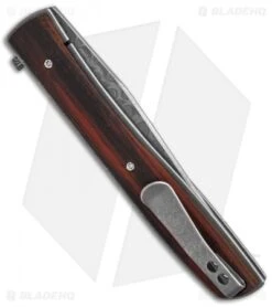 Boker Plus Brad Zinker Urban Trapper Knife Cocobolo (3.5" Damascus) 01BO176DAM -Boker Sales Store Boker Plus Urban Trapper Cocobolo Damascus 1276 BHQ 131462 td side