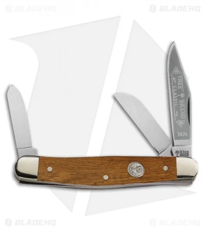 Boker Stockman Pocket Knife 4" Whiskey Barrel Wood (117474TWB) 1 Boker Stockman Pocket Knife 4" Whiskey Barrel Wood (117474TWB)