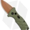 Boker Stubby Strike Desert Warrior CA Legal Auto Knife OD Green (1.9" Copper)