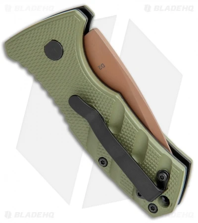 Boker Stubby Strike Desert Warrior CA Legal Auto Knife OD Green (1.9" Copper) 3 Boker Stubby Strike Desert Warrior CA Legal Auto Knife OD Green (1.9" Copper) - Image 3