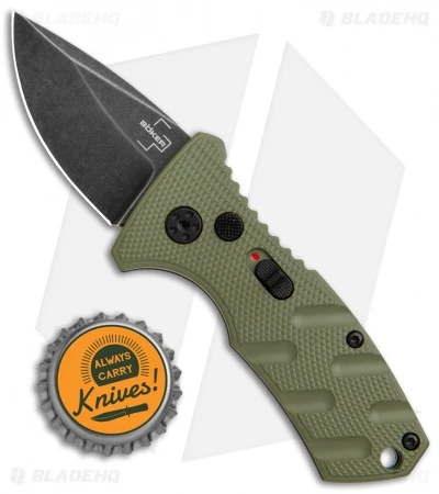Boker Stubby Strike CA Legal Automatic Knife OD Green (1.9" Smokewash D2) 4 Boker Stubby Strike CA Legal Automatic Knife OD Green (1.9" Smokewash D2) - Image 4