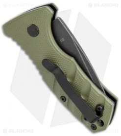 Boker Stubby Strike CA Legal Automatic Knife OD Green (1.9" Smokewash D2) 6 Boker Stubby Strike CA Legal Automatic Knife OD Green (1.9" Smokewash D2) -Boker Sales Store Boker Stubby Strike CA Legal Auto OD Green Smokewash 01BO442NSOI BHQ 99648 jr side