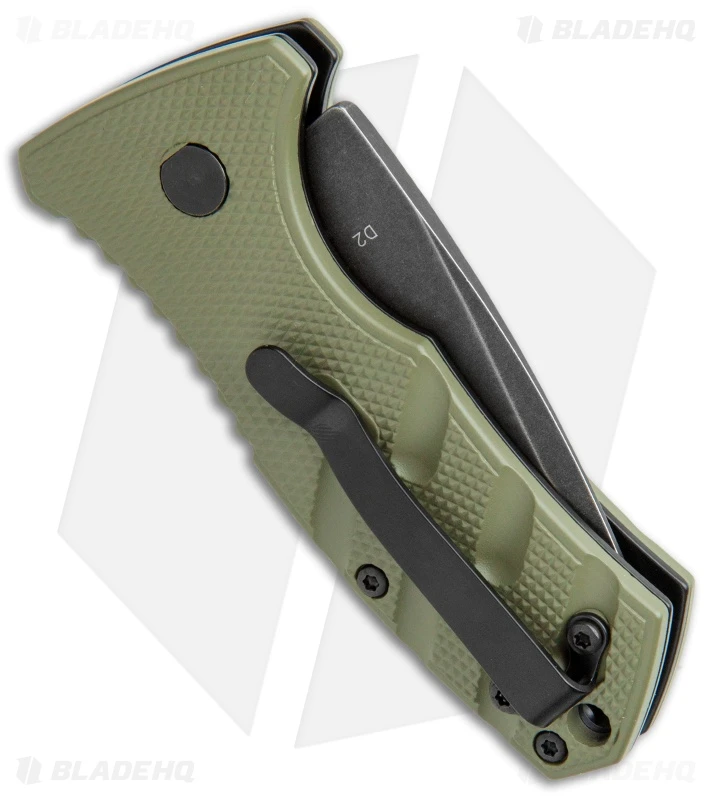 Boker Stubby Strike CA Legal Automatic Knife OD Green (1.9" Smokewash D2) 3 Boker Stubby Strike CA Legal Automatic Knife OD Green (1.9" Smokewash D2) - Image 3
