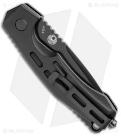 Boker Thunder Storm Automatic Knife Black Aluminum (2.875" Black AUS-8) 5 Boker Thunder Storm Automatic Knife Black Aluminum (2.875" Black AUS-8) -Boker Sales Store Boker Thunder Storm Auto Black Black BHQ 110587 jr side 2