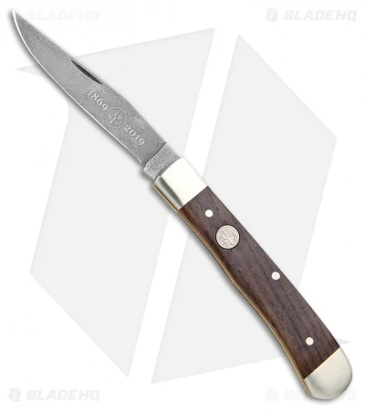 Boker Trapper 150th Anniversary Damascus Series Pocket Knife 4.125" Chestnut 1 Boker Trapper 150th Anniversary Damascus Series Pocket Knife 4.125" Chestnut