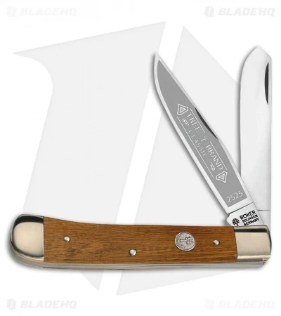 Boker Trapper Pocket Knife 4.25" Whiskey Barrel Wood (110493TWB) 1 Boker Trapper Pocket Knife 4.25" Whiskey Barrel Wood (110493TWB)
