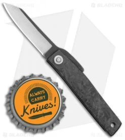 Boker Higonokami Bonsai Hikari Slip Joint Knife Carbon Fiber (1.6" Two-Tone) -Boker Sales Store Higonokami Bonsai Hikari CF BHQ 126244 jr bottlecap