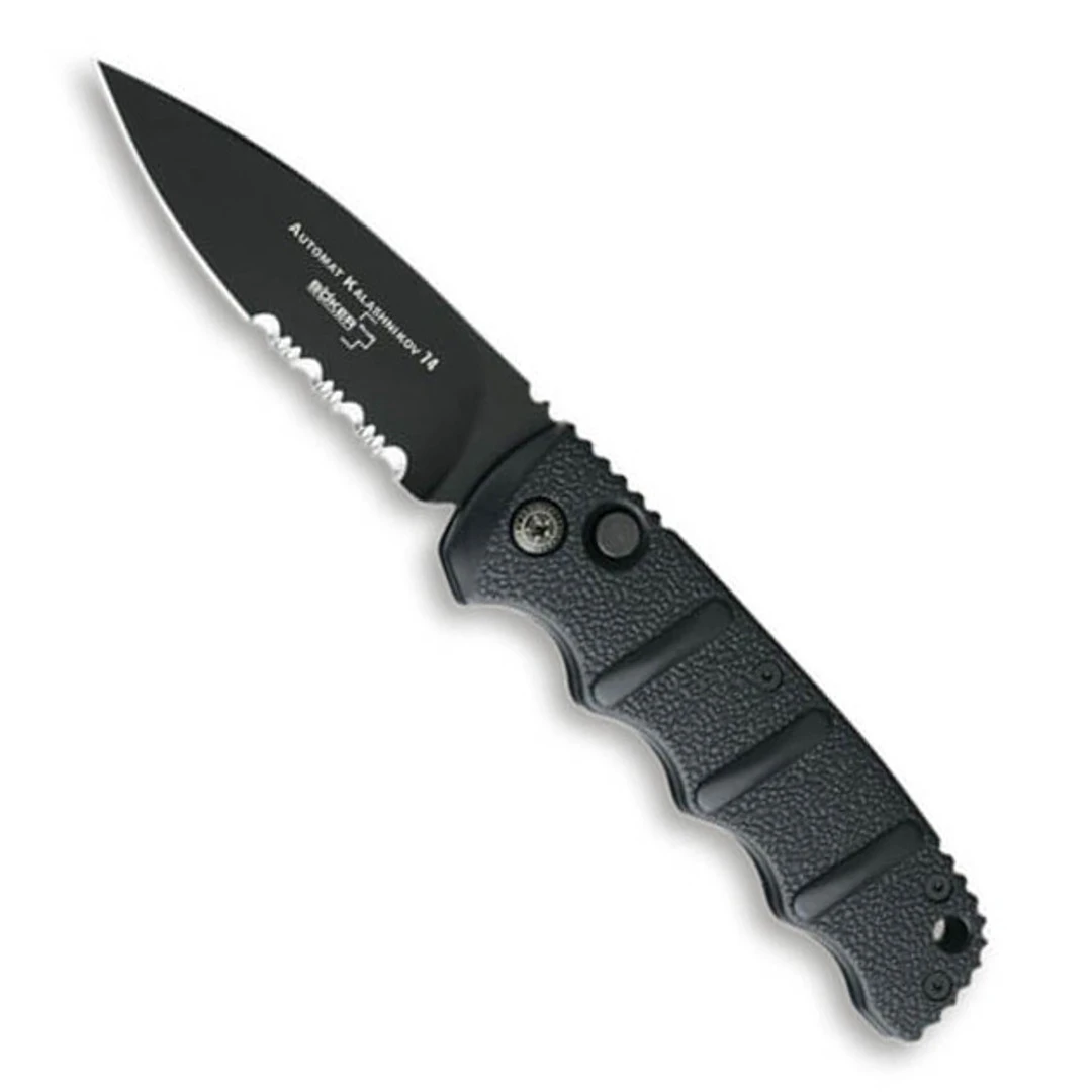 Boker Kalashnikov 74 Auto Knife, D2 Black Combo Blade 1 Boker Kalashnikov 74 Auto Knife, D2 Black Combo Blade