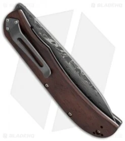 Boker Plus Exskelibur I Liner Lock Knife Cocobolo (3.5" Damascus) 01BO222DAM -Boker Sales Store boker 01bo222dam side cm