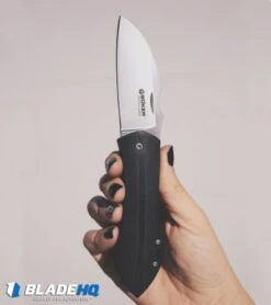 Boker Anso 67 Frame Lock Knife Black G-10 (3.2" Satin CruWear) 110820 -Boker Sales Store boker anso 67 110820 BHQ 49502 dl