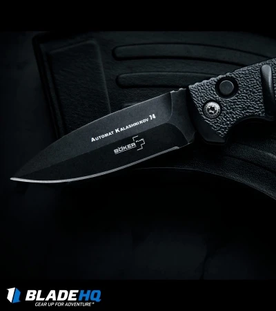 Boker Kalashnikov Dagger Automatic Knife Black Aluminum (3.25" Smokewash D2) 4 Boker Kalashnikov Dagger Automatic Knife Black Aluminum (3.25" Smokewash D2) - Image 4