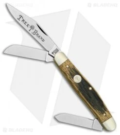 Boker Large Stockman Pocket Knife 4" Beer Barrel Wood 117474BBL