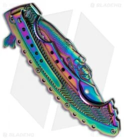 Boker Magnum Rainbow Mermaid Liner Lock Knife (3.75" Spectrum) 01LG318 -Boker Sales Store boker magnum 01lg318 cm side