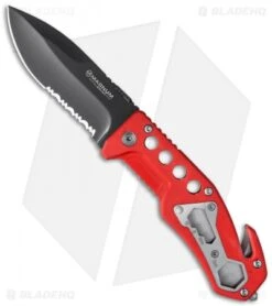 Boker Magnum Firefighter Liner Lock Knife Red G-10 (3.5" Gray) 01SC172